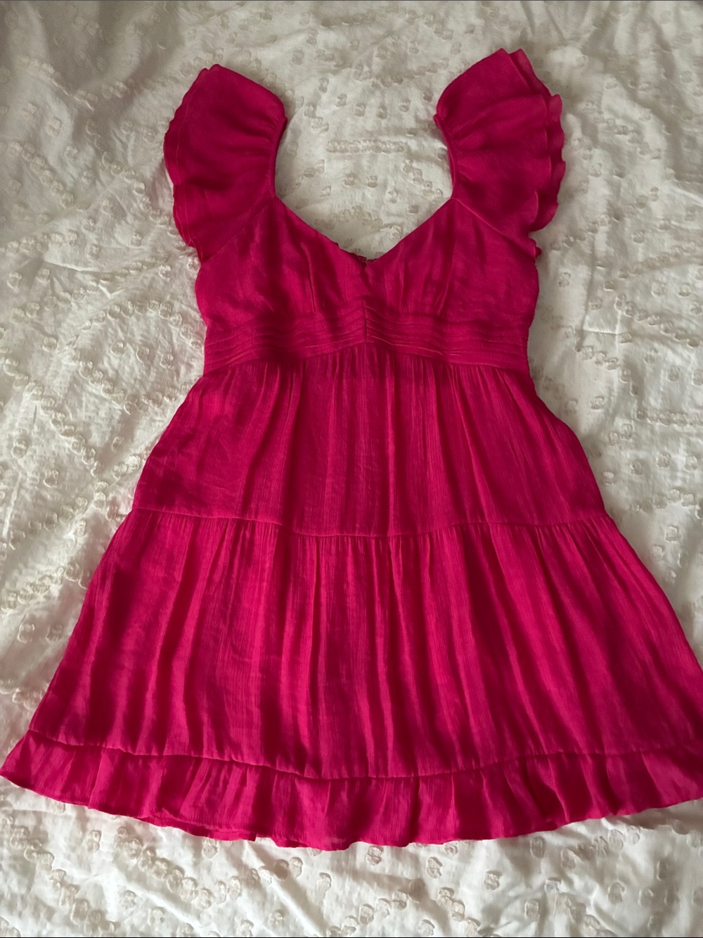 Women’s Pink Ruffle Mini Dress